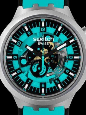 Swatch Swiss Turquoise Skeleton 47mm Watch